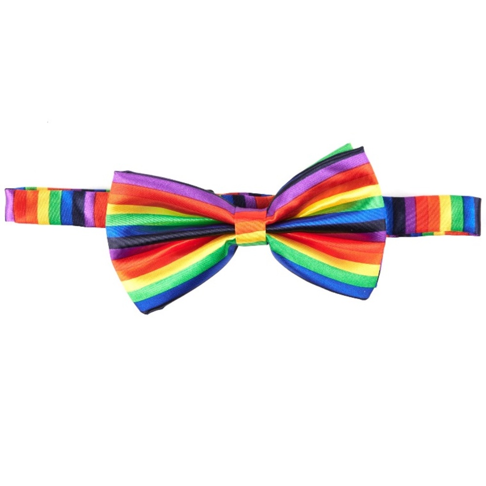 Halloween Adult Rainbow Striped Bow Tie NWT's